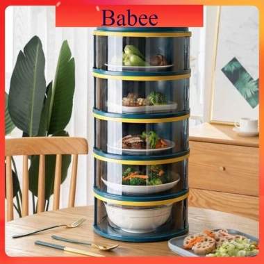 Lồng bàn 5 tầng đa năng - Hộp đựng thức ăn giữ nhiệt, chống bụi, chống côn trùng 24/7, tiện dụng