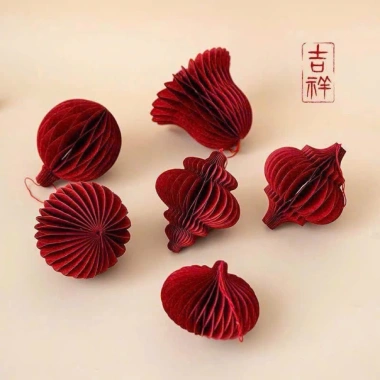 Lồng Đèn Giấy Cứng Mini Đỏ Đậm Hot Trend Trang Trí Tết 2.026 (20 tặng 1) 50.000₫