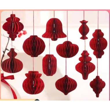 Lồng Đèn Giấy Cứng Mini Đỏ Đậm Hot Trend Trang Trí Tết 2.026 (20 tặng 1) 50.000₫