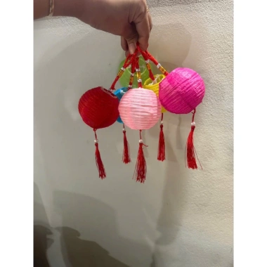 Lồng đèn mini 7.5cm đủ màu vải lụa chống nước - Trang trí Tết, Trung Thu, cafe, 100k