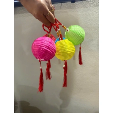 Lồng đèn mini 7.5cm đủ màu vải lụa chống nước - Trang trí Tết, Trung Thu, cafe, 100k