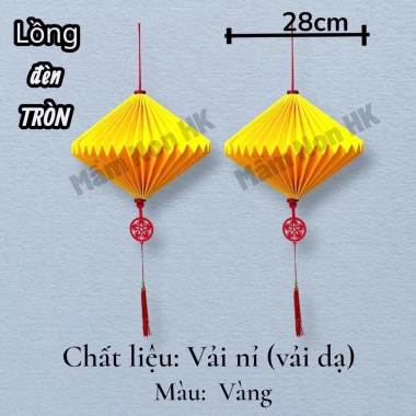 Lồng đèn vải nỉ 28cm - Trang trí Tết Sẻ Lớn, Giá chỉ 85.500₫ (Giảm giá)