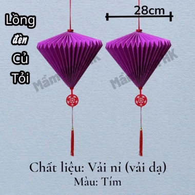 Lồng đèn vải nỉ 28cm - Trang trí Tết Sẻ Lớn, Giá chỉ 85.500₫ (Giảm giá)
