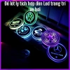 Lót Cốc Nước Ô Tô LED RGB, Cảm Biến Rung, Chống Trượt, Cổng USB - Khải Huy Scar