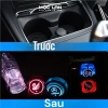 Lót Cốc Nước Ô Tô LED RGB, Cảm Biến Rung, Chống Trượt, Cổng USB - Khải Huy Scar 5