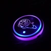 Lót Cốc Nước Ô Tô LED RGB, Cảm Biến Rung, Chống Trượt, Cổng USB - Khải Huy Scar 7