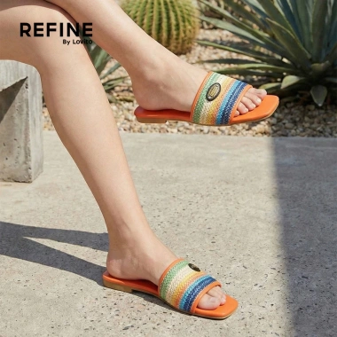 Lovito Refine Dép sandal bệt nữ tóc tết thanh lịch LR28E038 - Đệm êm, cao cấp 2 Lovito Refine Dép sandal bệt nữ tóc tết thanh lịch LR28E038 - Đệm êm, cao cấp 2