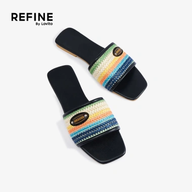 Lovito Refine Dép sandal bệt nữ tóc tết thanh lịch LR28E038 - Đệm êm, cao cấp
