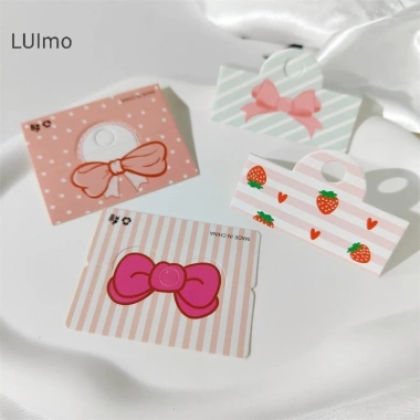 Luimo 100 Thẻ Giấy Gập Lại Nơ Bao Bì Trang Sức Handmade Thẻ Bán Lẻ Hoa Hiển Thị SBS Giá Ưu Đãi 51.516 VND 2