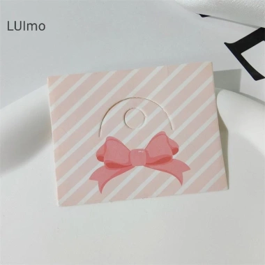 Luimo 100 Thẻ Giấy Gập Lại Nơ Bao Bì Trang Sức Handmade Thẻ Bán Lẻ Hoa Hiển Thị SBS Giá Ưu Đãi 51.516 VND 4