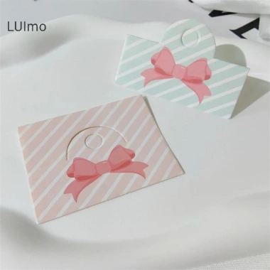 Luimo 100 Thẻ Giấy Gập Lại Nơ Bao Bì Trang Sức Handmade Thẻ Bán Lẻ Hoa Hiển Thị SBS Giá Ưu Đãi 51.516 VND 6
