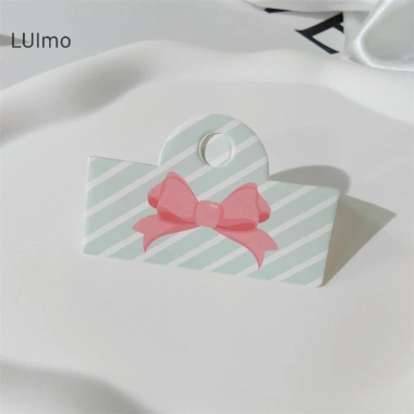 Luimo 100 Thẻ Giấy Gập Lại Nơ Bao Bì Trang Sức Handmade Thẻ Bán Lẻ Hoa Hiển Thị SBS Giá Ưu Đãi 51.516 VND 7