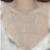 LUNANOV Bust Chain kim cương giả Multi-Layer Silver Body Chain - Phụ kiện bikini gợi cảm, giảm còn 63.910đ 4