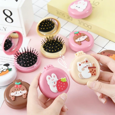 Lược Massage 2 trong 1 Gấp Gọn Bàn Chải Chải Tóc Mượt Quà Sinh Nhật 22k Cho Bạn Gái
