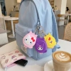 Lược xếp gọn mini 2in1 có gương và móc treo khóa balo, tiện lợi du lịch 4