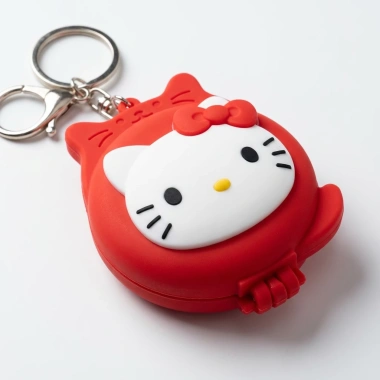 Lược xếp gọn mini 2in1 có gương và móc treo khóa balo, tiện lợi du lịch