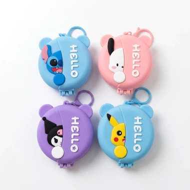 Lược xếp gọn mini 2in1 có gương và móc treo khóa balo, tiện lợi du lịch