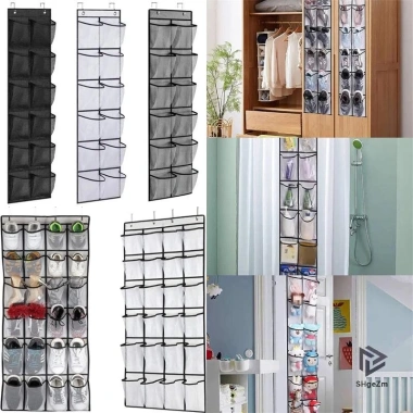 Lưới treo tường 12/24 - Giá để đồ trong suốt, sắp xếp giày, túi đựng đồ, tủ quần áo đa năng (MỚI)