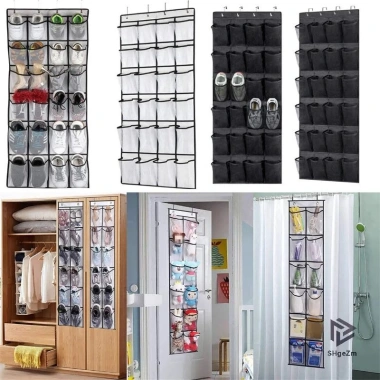 Lưới treo tường 12/24 - Giá để đồ trong suốt, sắp xếp giày, túi đựng đồ, tủ quần áo đa năng (MỚI)