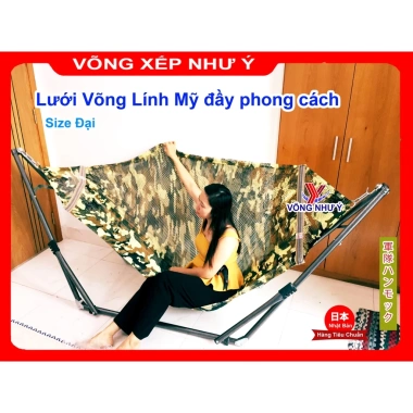 Lưới võng Đôrêmon cỡ đại cán thép A60 dày rộng cho người lớn giá ưu đãi 137k 7