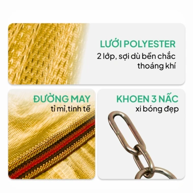 Lưới võng em bé cán thép siêu êm, siêu yêu Lâm Tùng – Giá 94.000₫, không khung