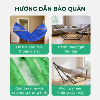 Lưới võng em bé cán thép siêu êm, siêu yêu Lâm Tùng – Giá 94.000₫, không khung