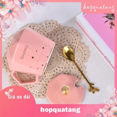 Ly Cốc Sứ Cặp Đôi 2 Cái - Quà Tặng Người Yêu, Bạn Bè, Gái Trai Kèm Hộp Quà Sang Trọng, Giá Ưu Đãi 112.000 VND
