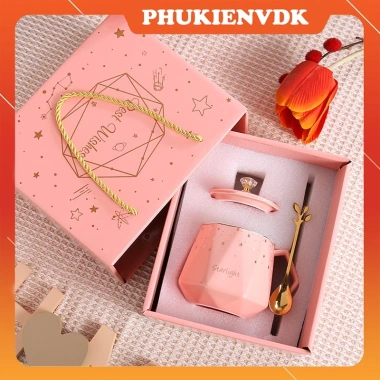Ly cốc sứ cặp đôi kèm hộp quà tặng - Quà lưu niệm cho người yêu, chỉ 114.000₫ 3