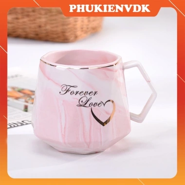 Ly cốc sứ đôi Forever Love - Quà tặng ý nghĩa cho bạn gái, bạn trai, người yêu, giá ưu đãi 91.000đ