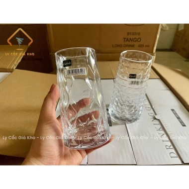 Ly cốc thủy tinh dáng tháp họa tiết kim cương lượn sóng 480-500ml cho sinh tố và nước ép - Giá chỉ 26.000 VND 9