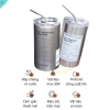 Ly Giữ Nhiệt Americano Inox 304 600ml Đúc Liền Cao Cấp, Nắp Đậy và Ống Hút Tặng 7