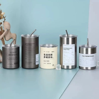Ly giữ nhiệt inox 304 Iced Americano Melli 300/600ml – Không gỉ, kèm ống hút, hàng sẵn giao nhanh 2h, chỉ 45.000₫ 2