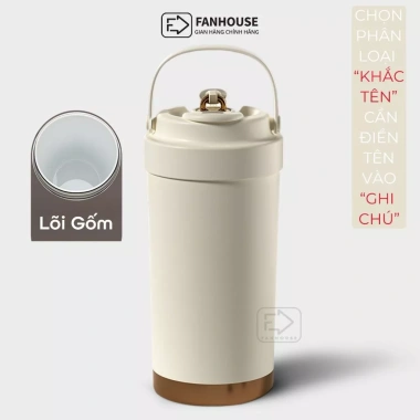 Ly giữ nhiệt Lily inox 316 lõi tráng sứ 500ml Fan House khắc tên theo yêu cầu - Giá ưu đãi 210.699 VND 10