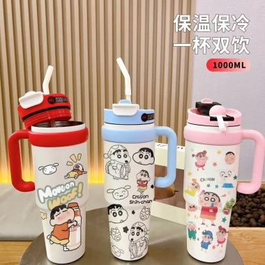 Ly giữ nhiệt nam nữ dung tích lớn, ống hút, đá giữ lạnh du lịch - 185.000₫ 3