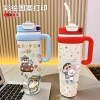 Ly giữ nhiệt nam nữ dung tích lớn, ống hút, đá giữ lạnh du lịch - 185.000₫ 5