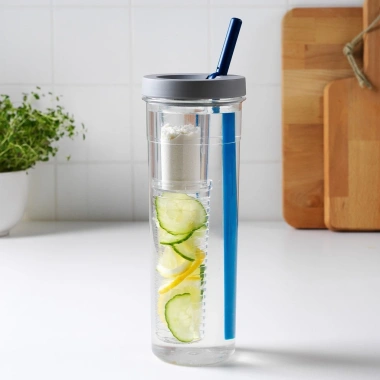 Ly nước 700ml ống hút gấp gọn, lõi lọc siêu đẹp, nắp ron chống trào – Detox cao cấp, giá 23.494₫ 3