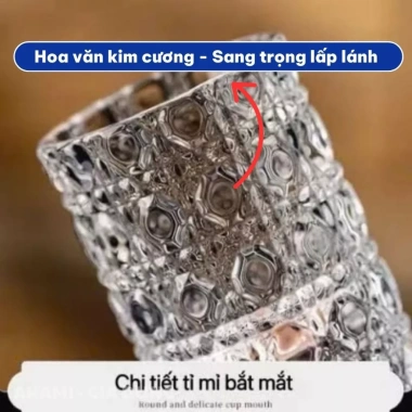 Ly rượu thủy tinh 20ml cao cấp kim cương - Phù hợp rượu Tây & Việt, giá ưu đãi 62k 4 Ly rượu thủy tinh 20ml cao cấp kim cương - Phù hợp rượu Tây & Việt, giá ưu đãi 62k 4