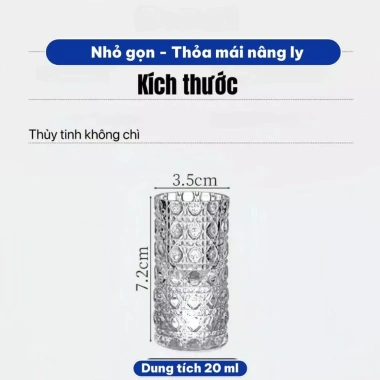 Ly rượu thủy tinh 20ml cao cấp kim cương - Phù hợp rượu Tây & Việt, giá ưu đãi 62k 5 Ly rượu thủy tinh 20ml cao cấp kim cương - Phù hợp rượu Tây & Việt, giá ưu đãi 62k 5