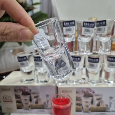 Ly rượu thủy tinh 20ml cao cấp kim cương - Phù hợp rượu Tây & Việt, giá ưu đãi 62k
