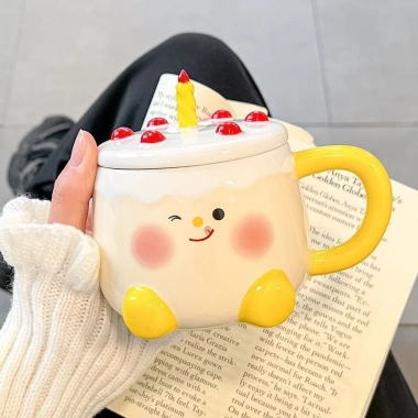 Ly sứ 400ml hình bánh sinh nhật - Quà sinh nhật tinh tế cho bạn gái, bạn thân, giảm giá 136.5k 5