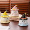 Ly sứ hình me nón phù thủy, cốc trà cà phê có nắp - quà tặng cute, giảm 112k