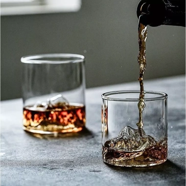 Ly thủy tinh đáy núi sang trọng 175/300ml Uống rượu cocktail đẳng cấp giá giam 33.800