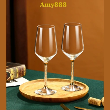 Ly vang pha lê chân nhũ bạc, vàng – Sang trọng, giảm giá còn 550.000₫ 9