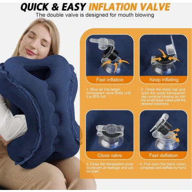 Lysvn Blue Sky Travel Pillow Lux3 – Gối ngủ hơi siêu nhẹ, hỗ trợ cổ trên máy bay, du lịch, giảm giá 16% chỉ 459.030₫ 4