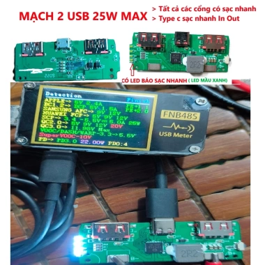 Mạch sạc dự phòng nhanh 18W/22.5W/25W Type-C, Micro, 2 USB - Giá chỉ 29.000đ 4