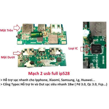 Mạch sạc dự phòng nhanh 18W/22.5W/25W Type-C, Micro, 2 USB - Giá chỉ 29.000đ 7