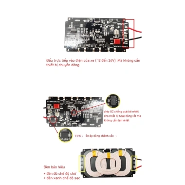 Mạch sạc nhanh không dây 12-24V cho ô tô - Vỏ hộp nhôm tản nhiệt, giá 350.000 VND 6 Mạch sạc nhanh không dây 12-24V cho ô tô - Vỏ hộp nhôm tản nhiệt, giá 350.000 VND 6