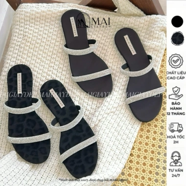MAI Dép bệt dây xoàn da si lụa mịn, đế TPU chống trơn trượt, phù hợp đi hàng ngày du lịch - Giá ưu đãi 189.000₫
