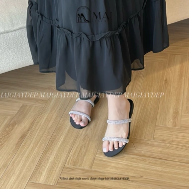 MAI Dép bệt dây xoàn da si lụa mịn, đế TPU chống trơn trượt, phù hợp đi hàng ngày du lịch - Giá ưu đãi 189.000₫