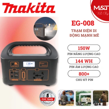 Makita PowerBank 150W Đa Chức Năng - Trạm Năng Lượng Di Động Dung Lượng Lớn, Sạc Dự Phòng, Giá Ưu Đãi 1,77 Triệu